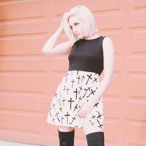 CHARLOTTE RUSSE  Black & White Tank Dress